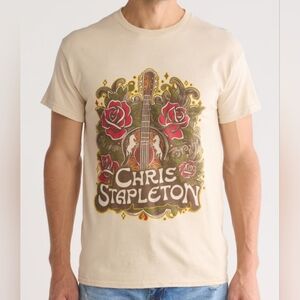 NWT Chris Stapleton Rose guitar t-shirt large